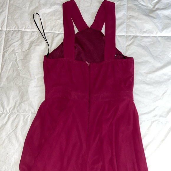 Burgundy Skater Dress (Halter Top) - Picture 5 of 7